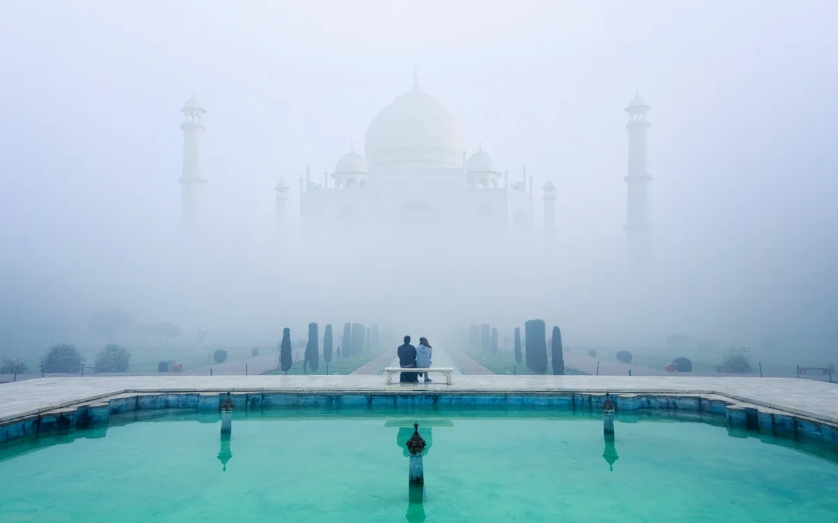 Taj Mahal in the Fog